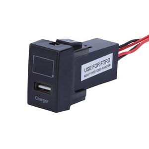 2.1A USB Ladegerät + LED Digital Voltmeter Tester 1.9ft Verdrahtung und Sicherung DC 12V 24V Auto Ladegerät USB steckdose (Blaue LED) - Product Image 5