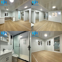 Maison mobile facile à installer, petite maison préfabriquée modulaire de 20 pieds ou 40 pieds avec chambre et cuisine, maison conteneur extensible