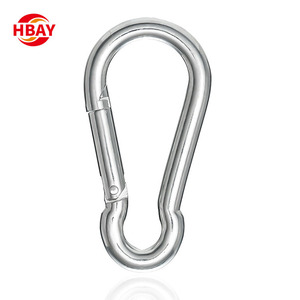 Wholesale stainless steel safety hooks metal snap hook for Climbing Quick Link hooks carabiner custom logo
