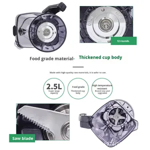 Accesorios Universales para <span class=keywords><strong>Licuadora</strong></span> y Exprimidor <span class=keywords><strong>de</strong></span> Leche <span class=keywords><strong>de</strong></span> Soya Recién Molido, Modelo A5/A8 <span class=keywords><strong>de</strong></span> 2.5L, Jarra Superior <span class=keywords><strong>con</strong></span> Juego <span class=keywords><strong>de</strong></span> Cuchillas - Product Image 4