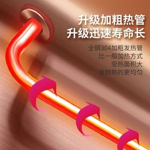 Electric Heating Element 304 Stainless Steel 220V 1500W 3000W Rectangular For Food Cart Soup Serving Counter Warming Station - Product Image 1