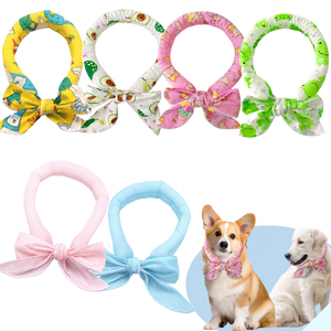 Bufanda de enfriamiento para mascotas de dibujos animados japoneses de verano para gatos y perros Características Patrón de animales y <span class=keywords><strong>collar</strong></span> de hielo - Product Image 1