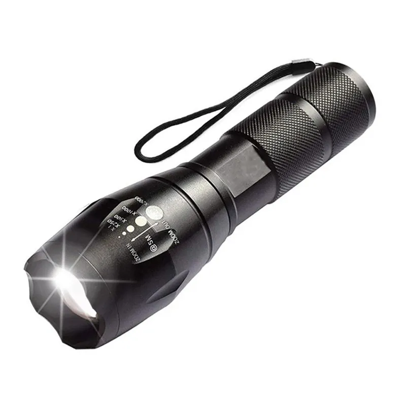 Алюминиевый ручной светодиодный фонарик D878, перезаряжаемый водонепроницаемый фонарик для кемпинга с регулируемым фокусом, масштабируемый тактический фонарик