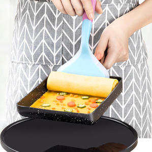 Wajan Sarapan Serbaguna untuk <span class=keywords><strong>Burger</strong></span> Telur, Penggunaan di Rumah, Panci Besi untuk Memasak, Wajan Omelet, Wajan Penggorengan dengan Gagang Kayu - Product Image 4