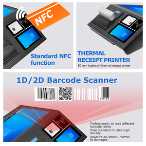 Terminal de point de vente Android 11,6 pouces avec imprimante intégrée, scanner d'identification automatique, NFC, écran secondaire 4,3 pouces, Wi-Fi intégré - Product Image 5