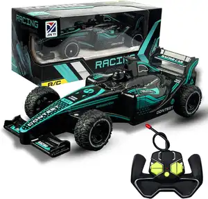 RC mainan anak-anak, mobil balap F1 elektrik Remote Control 2.4G kecepatan tinggi Drift 360 derajat aksi olahraga hadiah untuk anak-anak