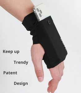 Stylish Arm <b>Bag</b> for Running Unisex Marathon Handheld Pouch with Ice Silk Gloves Pocket Outdoor Sports Armband - Product Image 3