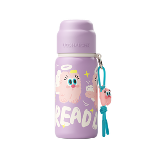 Uoohalittles Phim Hoạt Hình Cách Nhiệt Cup Với Dây Kéo Nắp Cho Nước Uống Thuận Tiện Cốc Bằng Thép Không Gỉ Cho Sinh Viên - Product Image 2