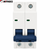 Disjoncteur miniature Wanbo-405 DZ47-63 2P 400V 4500A avec protection contre les surcharges et les courts-circuits pour tableau de distribution intérieur