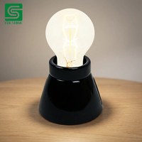 Douille de lampe de table en porcelaine rétro, support de lampe E27 pour plafonnier vintage