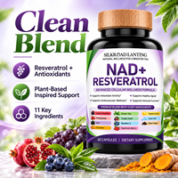 Capsules OEM NAD Plus Resvératrol 60 unités – Énergie Cellulaire, Santé Cardiaque, Anti-Âge – Fabricant de Suppléments