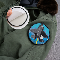 Écusson brodé personnalisé pour avion, avec fixation auto-agrippante et thermocollante, pour uniformes et sacs à dos