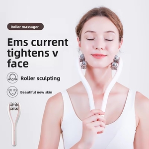 Masseur facial sans fil, télécommande, rechargeable par USB, rouleau vibrant en acier inoxydable, lifting du menton, relaxation du corps - Product Image 2