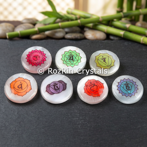 RozRin <b>Crystals</b> 7 <b>Chakra</b> <b>Crystal</b> Stones Circle Reiki Healing <b>Set</b> Inlaying Art Collectible - Product Image 2