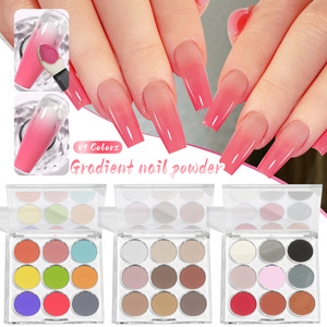 ผงสีไล่เฉด 9 สี สำหรับตกแต่งเล็บแบบโครมเมี่ยม ชุดผงเมจิกมิเรอร์ออโรร่า สำหรับทำเล็บอาร์ต - Product Image 2