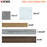 CICKO - Baldosas de Vinilo Compuesto de Plástico y Piedra de PVC de Lujo para Interiores, 1.5 mm, Impermeables, Autoadhesivas, Ecológicas, Diseño Moderno