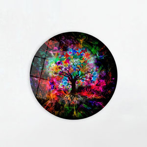Tableau mural sur toile imprimé Arbre de Vie moderne : Design graphique élégant, ART SUR VERRE TÉRMÉRISÉ - Product Image 2