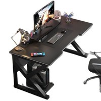 Bureau d'ordinateur en bois pour jeux e-sport, études et usage professionnel, avec surface en verre et fibre de carbone, design élargi
