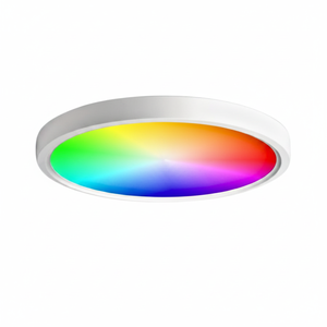 ไฟเพดาน LED RGBCW 24W ดีไซน์ทันสมัย แสงสีขาว 2700K-6000K ปรับได้ เหมาะสำหรับพื้นที่พักผ่อน วัสดุ PC+PS แบบฝัง CRI - Product Image 2