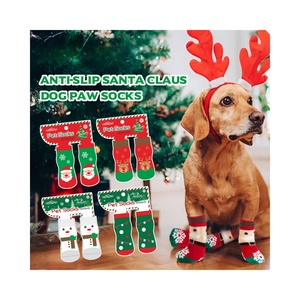<span class=keywords><strong>Calcetines</strong></span> Antideslizantes Navideños para Perros, con Estampado de Papá Noel, Reno y Muñeco de Nieve, <span class=keywords><strong>Calcetines</strong></span> para Mascotas, Perros y Gatos, Protección para Pisos Interiores - Product Image 1