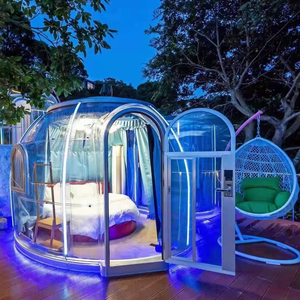 Tente Igloo en polycarbonate Transparent robuste dôme géodésique résistant au feu Simple jardin extérieur Polyester expositions PC - Product Image 6