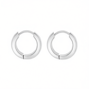 Amy Amy <b>Hoop</b> Earrings <b>Silver</b> Plated 5x10mm For Women Classic Jewelry Gift - Product Image 3
