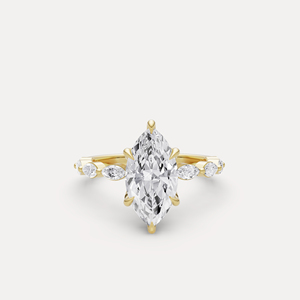 <b>Unique</b> Design Lab Grown Diamond <b>Engagement</b> <b>Ring</b> 14K Gold Diamond Bridal <b>Ring</b> for Proposal Wedding and Anniversary Use for Sale - Product Image 4