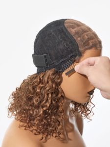 Boho trenzas profundo rizado 5x5 cierre peluca sin pegamento 13x4 encaje frontal cabello humano corto 12 pulgadas Remy cabello Ombre marrón resaltar Color - Product Image 5