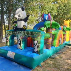 Pista de obstáculos inflable con forma de panda, castillo inflable comercial para adultos y niños, combo de castillo inflable. - Product Image 2