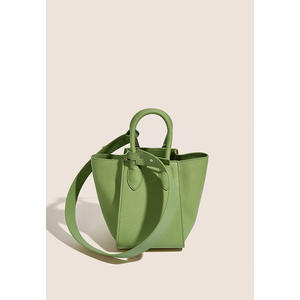 Bolso de Mano Tipo Cubo, Primavera-Verano 2025, Nuevo Bolso de Ala, de Cuero, para Mujer, Pequeño, Exquisito, Bolso Bandolera, Tipo Canasta - Product Image 3