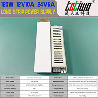 Alimentation à découpage 110V 220V CA vers CC 12V10A 24V5A 120W à profil mince pour éclairage LED, transformateur PSU, certification CE, SMPS