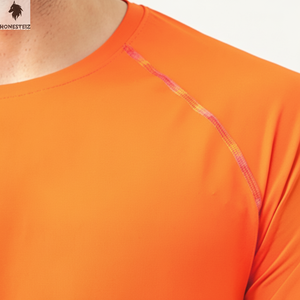 Camiseta de gimnasio con cuello redondo de alta calidad para hombres y mujeres 95% algodón 5% Spandex logotipo personalizado estilo Hip Hop patrón sólido 100% Material de algodón - Product Image 1