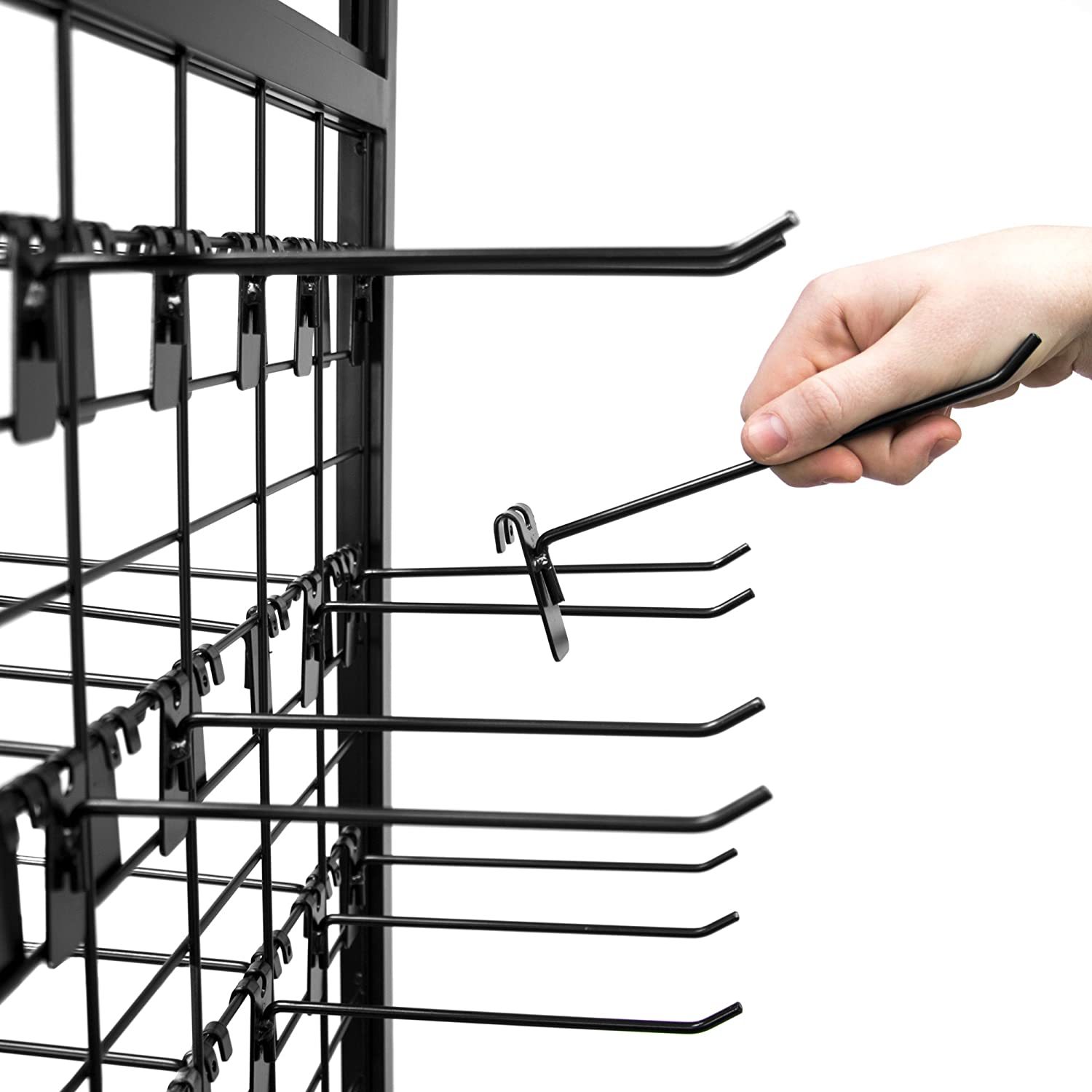 Gridwall Panel Display Stand Heavy Movable Floor Standing Grid Wall Panels Retail Display Rack Craft Show Wire Grid Wall — view 4