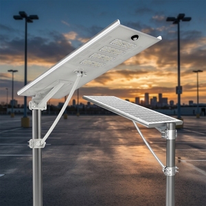 Large Outdoor IP66 Weatherproof 80W-120W All-in-One <b>LED</b> Solar Street <b>Light</b> with Battery for Wide Areas - Product Image 1
