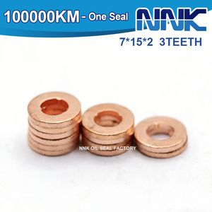 NNK Best Seller - Pièces automobiles - Rondelle en cuivre 7*15*2 à 3 dents pour injecteur de carburant - Joint d'étanchéité en cuivre pour automobile - Product Image 1