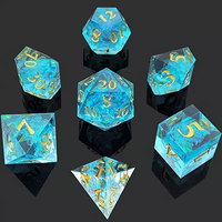 Jeu de dés en résine polyédrique avec logo personnalisé pour le jeu de société DND RPG Dragon et Donjons jeu de rôle dés