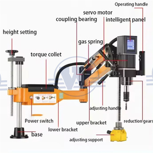 M2-M12 CE Servo Motor Electric Arm Drilling Tool and Self-tapping Screw Machine/ Drill <b>Press</b> Arm Drilling Tapping Machine - Product Image 4