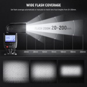 Flash Speedlite Manuale Cablato NW700-C Compatibile con Fotocamere DSLR, Sincronizzazione ad Alta Velocità 1/8000s, Uscita 1/1-1/256, Professionale - Product Image 5