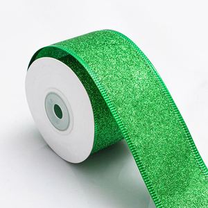 Cinta Brillante con Purpurina para Manualidades, Decoración del Árbol de Navidad, Hacer Coronas y Envolver Regalos, 10 Yardas - Product Image 5