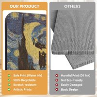 Grattoir à chat mural en carton, design moderne, 16,7 x 11 x 1 pouces, jouet pour chat d'intérieur, protecteur de meubles