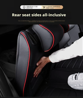 Housses de siège auto complètes en cuir personnalisées pour Honda Civic 2016-2021, accessoires auto imperméables, protection de siège auto en cuir