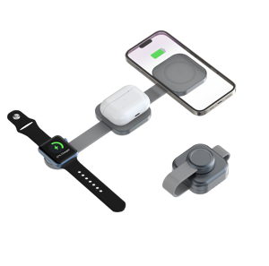 Cargador Inalámbrico Magnético Multifunción Tipo-C 3 en 1 de 15W de Carga Rápida para Reloj Inteligente y Auriculares - Product Image 1