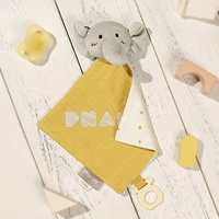Coton bébé couette couvertures tête d'animal apaisant apaiser serviette animaux jouets en peluche pour bébés