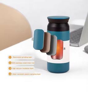 แก้วกาแฟสแตนเลสพรีเมียมแบบพกพา 350 มล. 450 มล. ขวดน้ำกันรั่ว - Product Image 4
