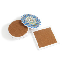 Sous-verres en céramique personnalisés imprimés par sublimation, écologiques, antidérapants avec dos en liège, design moderne, vente en gros