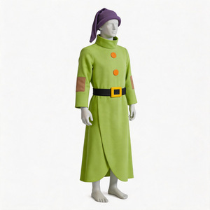 Costume de nain Disney Dopey, robe longue verte, tenue de cosplay unisexe pour adulte - Product Image 2