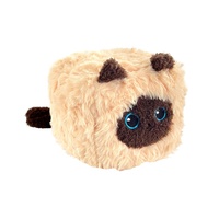 Coussin en peluche chat siamois mignon sur le thème du pain avec rembourrage en coton PP - Adorable jouet en peluche animal pour bébé (Chat noir et chat Ragdoll)