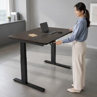 Bureau électrique silencieux et extensible AOR pour la maison, la chambre, le bureau, l'utilisation d'ordinateur, couleurs personnalisables, montage facile, en bois