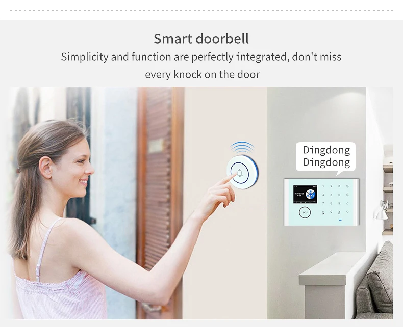 Tuya Intelligent infrared sensor door and window sensor wireless wifi/GSM home remote security anti-theft alarm system