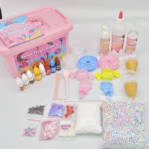 ชุดทำสไลม์ไอศกรีม ของเล่นคลายเครียด งานฝีมือแสนสนุกสำหรับเด็ก ชุดทำสไลม์ DIY พร้อมกล่องพลาสติกพิมพ์โลโก้ตามสั่ง - Product Image 4